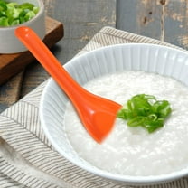 IDEANATEGRATE Serving Spoon Spoons for Soup Orange Plastic 6Pcs