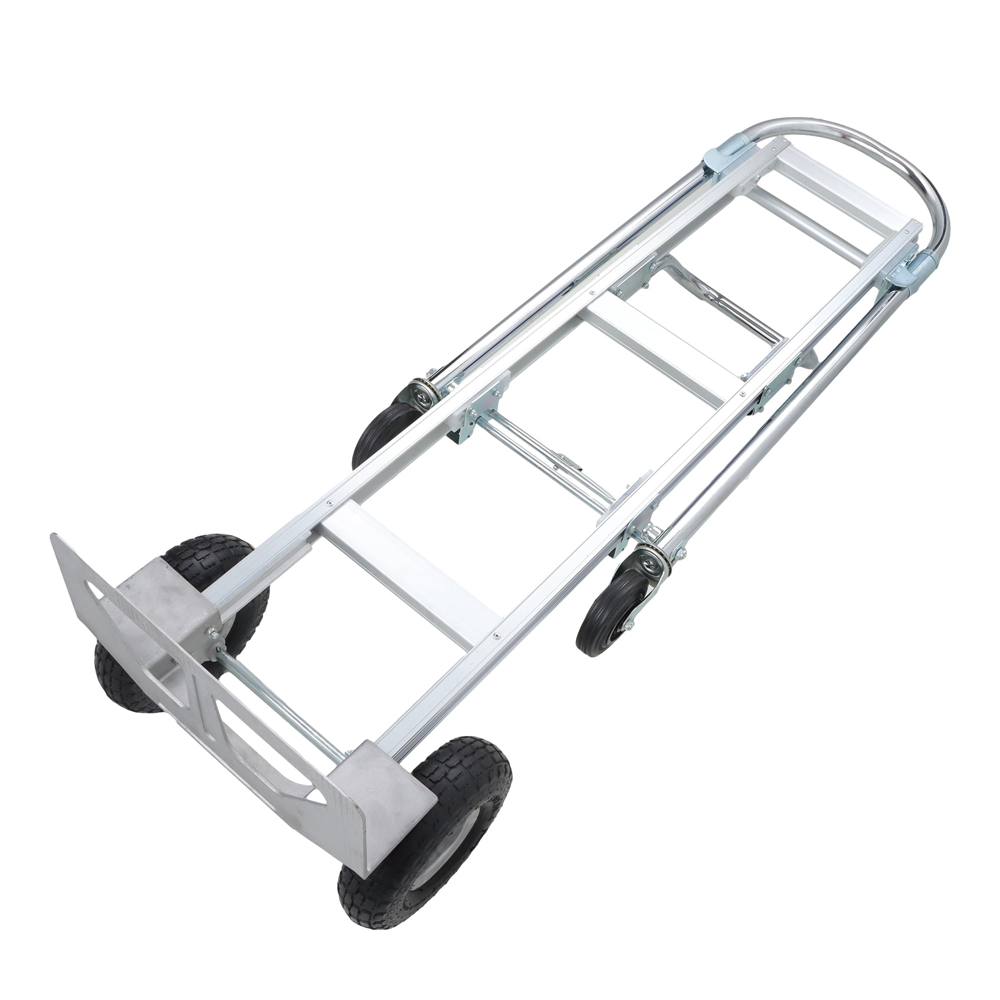 Hand Truck 1000Lb Aluminum 2 In 1 Folding Trolley Convertible Folding Dolly Cart