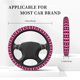 thumbnail image 3 of Balery pink and black argyle Fundas elásticas antideslizantes para volante, funda protectora universal para hombre y mujer, 15 pulgadas, accesorios para coche., 3 of 6