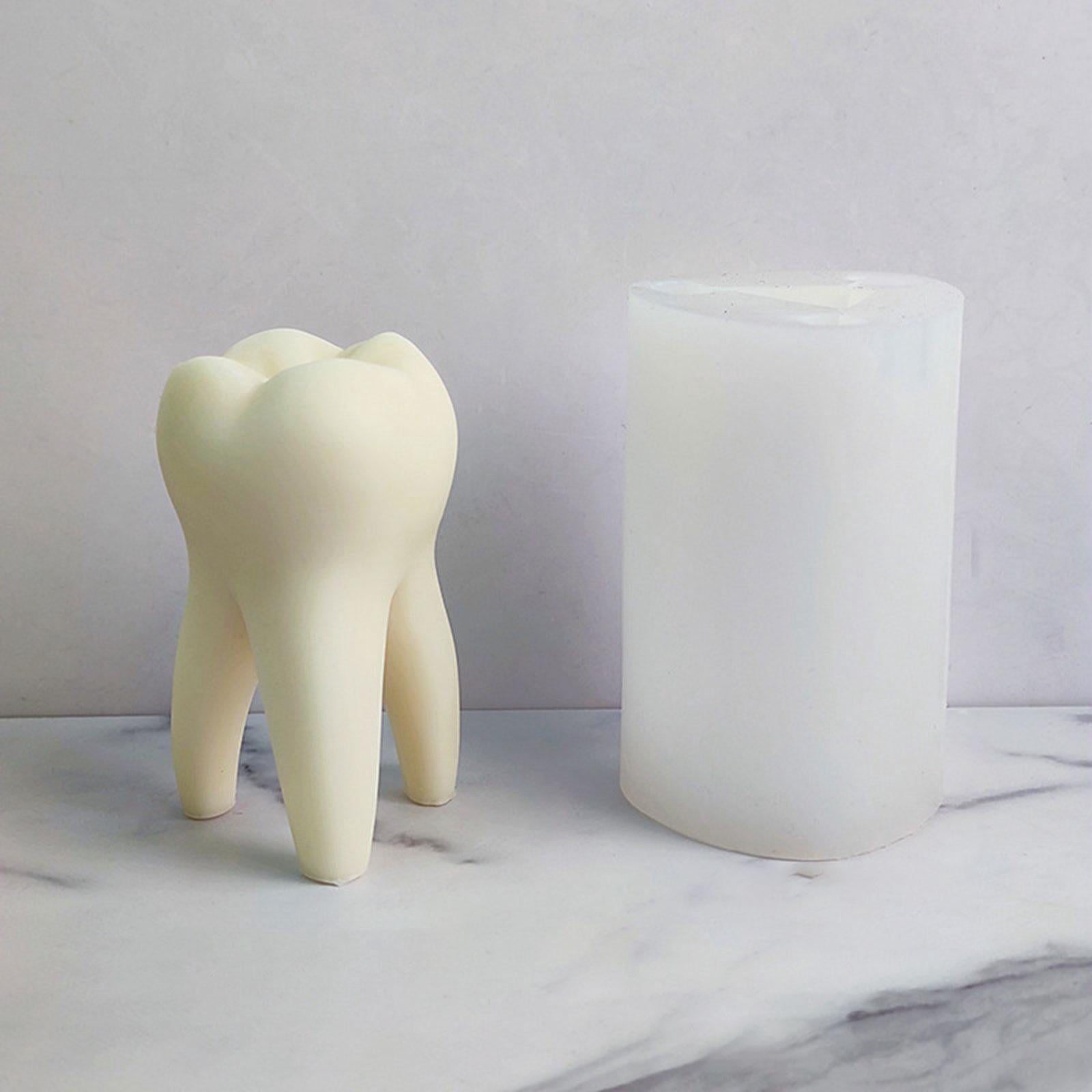 FVDPWYE -Big Tooth Candle Mold Epoxy Resin Casting Home Decor Easy Demould Handmade Soap