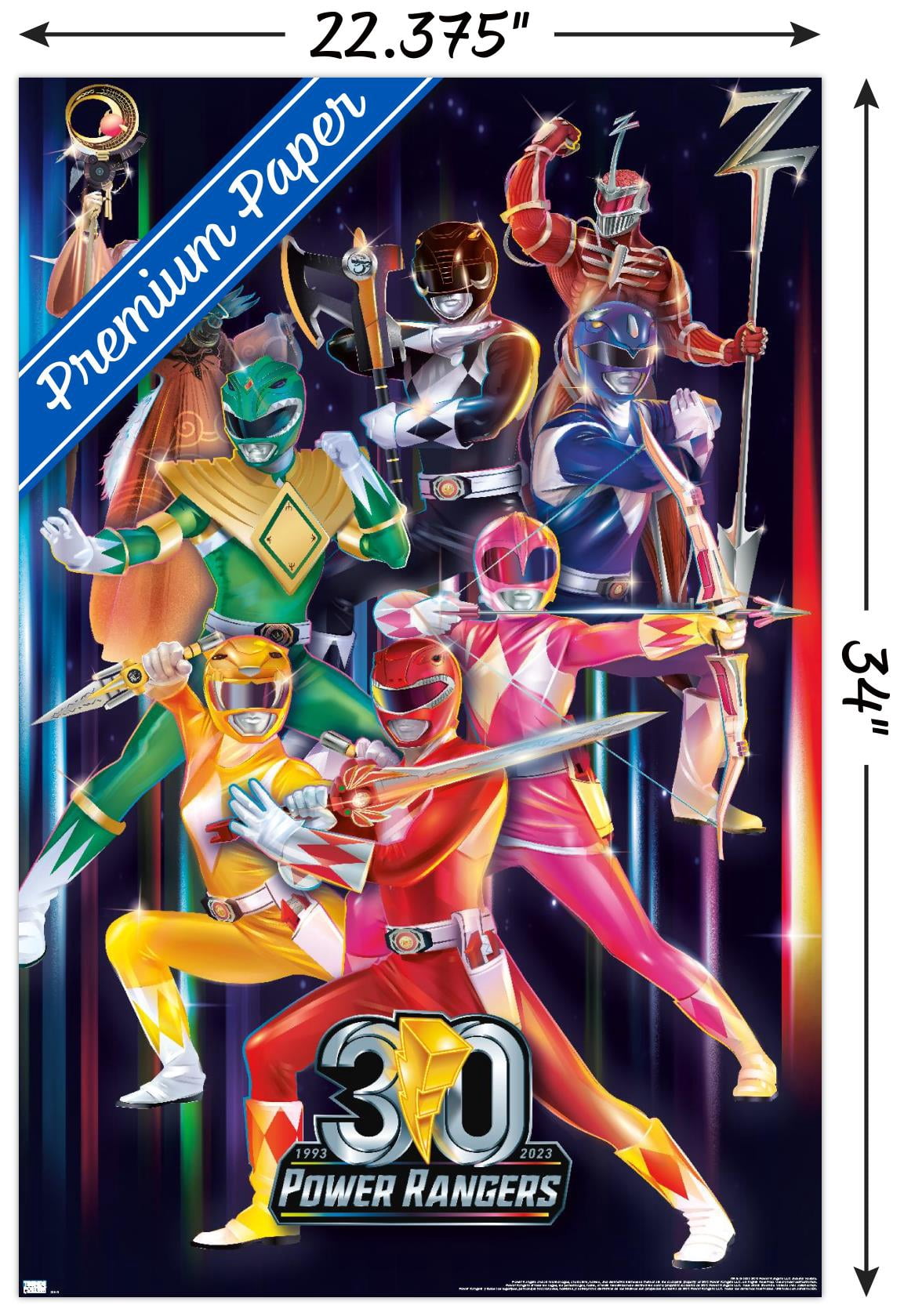 Power Rangers - 30th Group Wall Poster, 22.375" x 34"