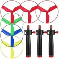 thumbnail image 3 of 1 Set Propeller Toy Pull String Flying Toys Flying Saucers Toy Outdoor Toys Interactive Training Toy, 3 of 3