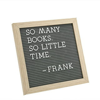 White Felt Letter Board 10x10 Inches 746 Letters Pre-Cut Black Letters.  Changeable Letter Board with Stand Easel Changeable Message Board with  Letters