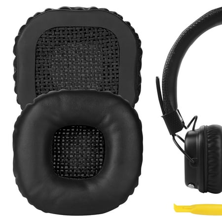 Geekria QuickFit Replacement Ear Pads for Marshall Major/MajorII/Major2 Headphones Ear Cushions Headphone Accessories Repair Parts (Black)