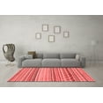thumbnail image 3 of Ahgly Company Machine Washable Indoor Rectangle Abstract Red Modern Area Rugs, 6' x 9', 3 of 4