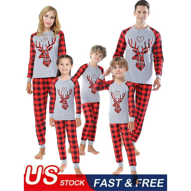 Christmas Matching Family Pyjamas, Family Christmas Pyjamas Set, Matching Christmas Pjs Xmas Sleepwear for Family