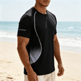 thumbnail image 3 of Cmfcve Quick Dry Mens Shirts Plus Size Short Sleeve Sun Protection Shirts Summer Beach Vacation Casual Athletic Shirts & Tops, 3 of 7