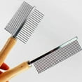 thumbnail image 5 of PEACNNG PET Grooming Comb Metal Double And Single Row Wooden Handle For Dogs Cats, Cat Comb Smooth Hair., 5 of 5