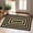 Geometric Border- Black/Tan, variant on Front Door Mat Outside Entrance - 2x3 Green White Non-Slip Washable Doormat Indoor Outdoor Mat Entry Rug Geometric Checkered Small Layered Area Rug for Entryway Kitchen Front Porch Decor
