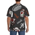 thumbnail image 5 of Wukai Japanese Sushi Hashi Men's Casual Short-Sleeve Button Down Shirt - Lightweight Summer Dress Shirt for Daily Wear-, 5 of 7