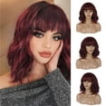 thumbnail image 3 of Beauos Clearance Medium Party Wig Length Head Decorations Curly Hair Cover Wig, Wigs for Women Clearance Sale, 1X Wig, 3 of 9