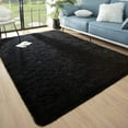 thumbnail image 3 of Arogan Super Soft Fluffy Area Rug For Living Room, Shaggy Carpet For Bedroom Nursery Room, 4'x5.3',Black, 3 of 7
