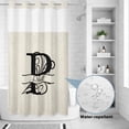 thumbnail image 2 of No Hook Shower Curtain, Letter P Shower Curtains for Bathroom with See Through Top Window, Monogram Words Waterproof & Washable Bath Curtain Narrow 54"x78", 2 of 9