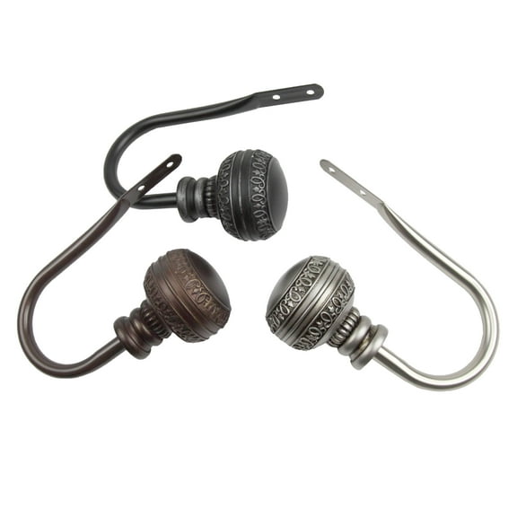 Siena Curtain Holdback Pair in Black