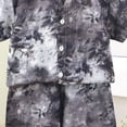 thumbnail image 5 of Staki Boys Fashion Boys Hawaiian Outfit 2Pcs Set Summer Beach Button-Down Shirt Top + Shorts for Kids,9-10 Years, 5 of 7