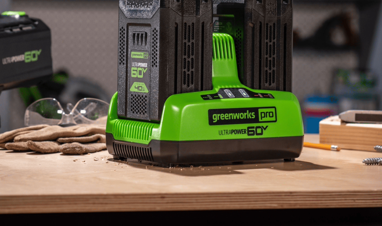 Greenworks 60V UltraPower 6 Amp Dual-Port Battery Charger