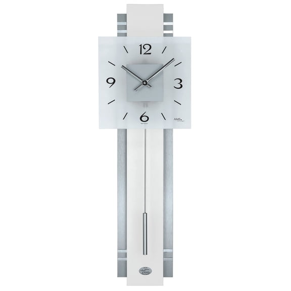 Modern wall clock with quartz movement from AMS AM W7302
