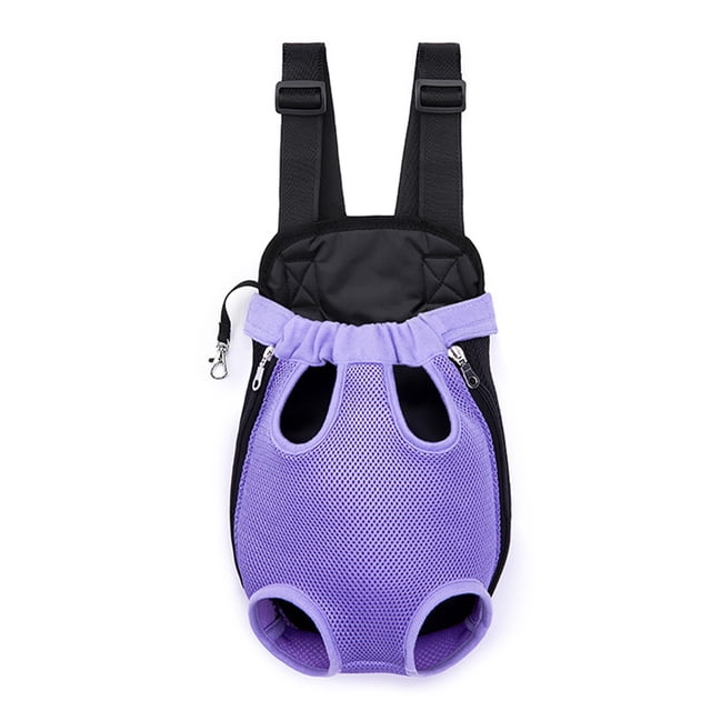 Transport Backpacks For Dogs And Portable Breathable Shoulder Woven Pet Polyester Bags For Outdoor Adventures Purple L