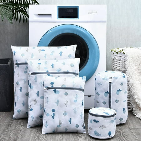 

Leaveforme 5Pcs Japanese Style Thick Embroidered Bra Underwear Laundry Bag Storage Pouch