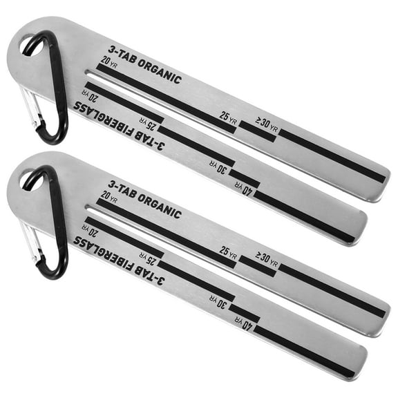 OKYMOTOR 2Pcs Shingle Gauge Stainless Steel Roof Shingle Measuring Tool High Hardness Shingle Measuring Gauge Portable Shingle Measuring Ruler for Fiberglass Shingle
