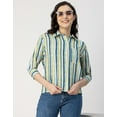thumbnail image 2 of Moomaya Cuff Sleeves Spread Collar Cotton Shirt - Women's Casual Printed Shirt, 2 of 9