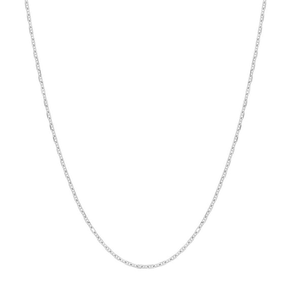 14K White Gold Men & Women's 20" 1.00mm Anchor Chain Necklace
