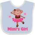 thumbnail image 3 of Inktastic Mimi's Girl Monkey Girls Baby Bib, 3 of 4