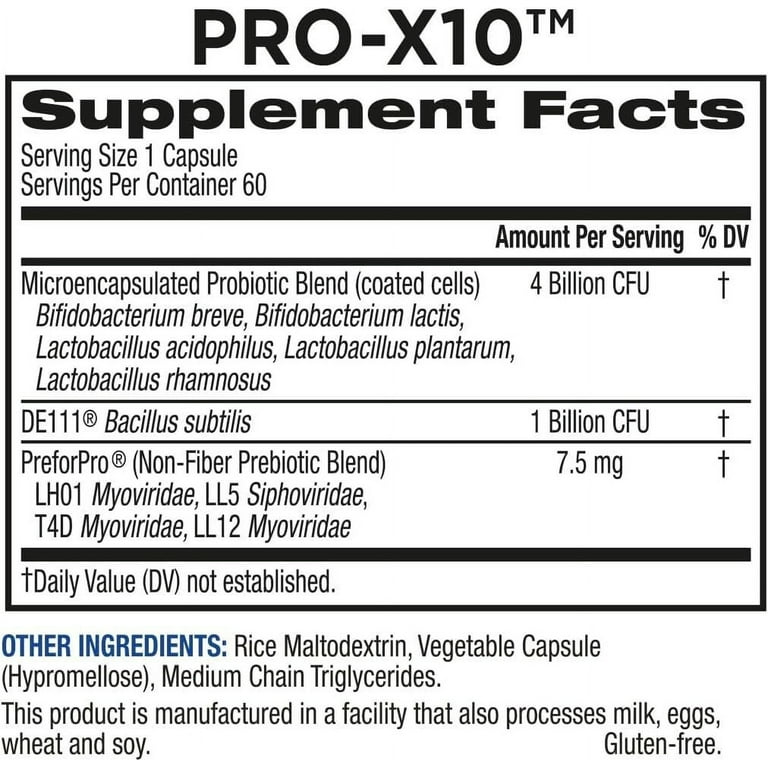 BioTrust Pro-X10 2.0 Probiotic Supplement - Probiotics for Digestive Health  with Prebiotics - Immune System Support and GI Health