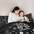 thumbnail image 5 of Castle Fairy Ice Hockey Winter Sport 3-Piece Queen Size Comforter Set, 5 of 8