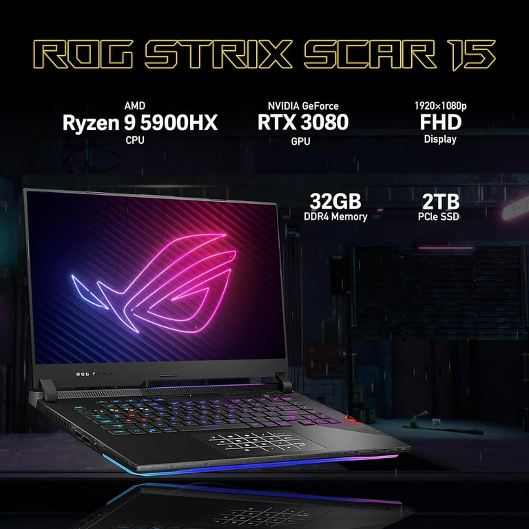 ASUS ROG Strix Scar 15 300Hz IPS Type FHD Gaming Laptop, AMD