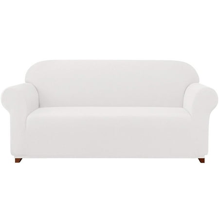 Subrtex 1-Piece Jacquard high Stretch Couch slipcover, Furniture Protector for Sofa, Spandex Washable 3 Seater Cushion Cover Coat (Sofa, Off-white)