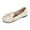 White, variant on Womens Suede Penny Loafers Fashion Fringe Round Toe Stitching Flat Walking Shoes Lightweight Moccasins Driving Shoes Navy Size 8.5