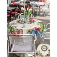 thumbnail image 4 of Outdoor Tablecloth with Umbrella Hole and Zipper, Merry Christmas Round Table Cloth 60 Inch Waterproof Tablecloth, Farmhouse Cactus Pine Branches Winter Picnic Table Cover for Patio Camping, 4 of 7