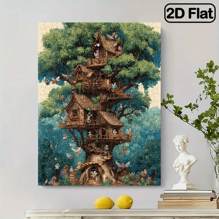 500pcs Adult Jigsaw Puzzle - Hell-Level High Difficulty Mini Rectangle Puzzle, Premium Thick Durable Cardboard with Vibrant Colors - Portable Art Decor for Enthusiasts
