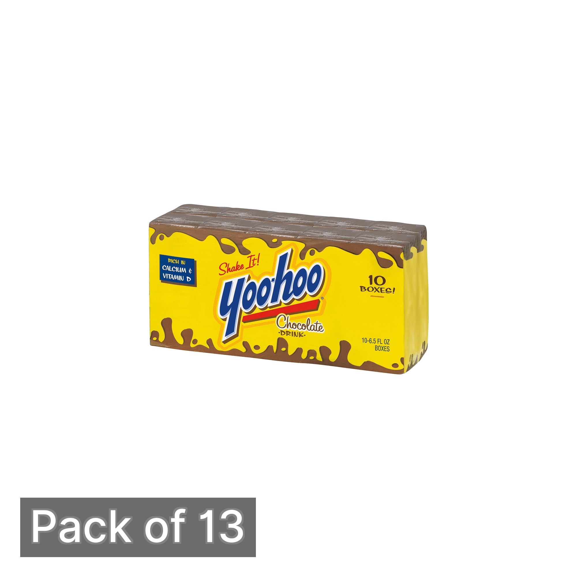 Yoo-Hoo Chocolate Drink 10-Count 6.5 fl oz Box (Pack of 13)