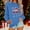 #286-Blue, variant on Women Christmas Fleece Sweaters Long Sleeve Crewneck Blouse Pullover Christmas Hat Graphic Sweatshirts Holiday Graphic Shirts