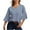 Gray-19, variant on Mittory Womens Tops Casual V Neck Shirts Floral Solid Blouse Ruffle Tunics 3/4 Sleeve Tshirt