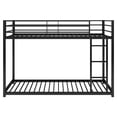 thumbnail image 3 of Tcbosik Twin over Twin Metal Bunk Bed, Low Bunk Bed with Ladder, Black, 3 of 10