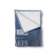 thumbnail image 2 of Wording Soft Flannel Fleece Throw Blanket, Wise Words About Learning from Your Mistakes with Vintage Hipster Design, Cozy Plush for Indoor and Outdoor Use, 60" x 80", Blue Umber White, by Ambesonne, 2 of 6