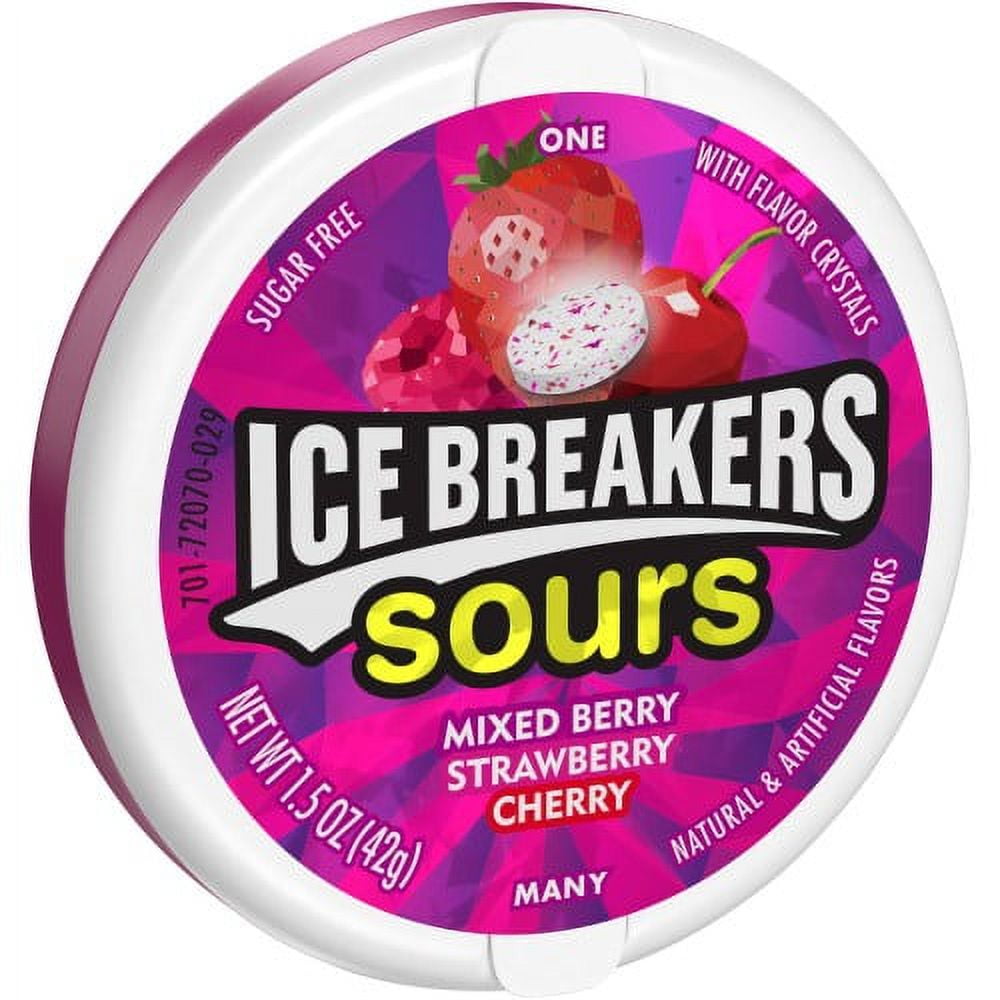 Ice Breakers Sours Sugar Free Mixed Berry Candy
