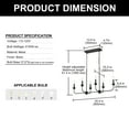 thumbnail image 5 of YANSUN 6-Light Black Island Pendant Light, Candle Chandelier Industrial Hanging Lighting for Dining Room and Kitchen Island, 5 of 7