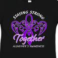 thumbnail image 4 of Inktastic Staying Strong Together Alzheimer's Awareness Purple Ribbon Boys or Girls Toddler T-Shirt, 4 of 5