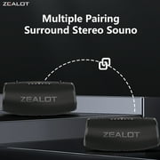Zealot bluetooth speaker,IPX6 Outdoor speakers waterproof wireless, 80W high volume, deep bass, Bluetooth 5.3, LED light, wireless stereo pairing, 30 hours of playback time, suitable for home/outdoor
