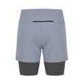 thumbnail image 6 of Zylanna Men's Casual Double-layer Shorts, 2025 New Style with Pockets Solid Color Elastic Waist Athletic Sport Summer Short Pants for Man Gray Size XL, 6 of 8
