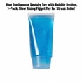 thumbnail image 3 of Blue Tube-Shaped Squishy Toy with Bubble Design, 1-Pack, Slow Rising Squeeze Toy for Relaxation, 3 of 3