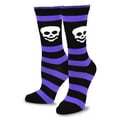 thumbnail image 5 of TeeHee Halloween Kids Cotton Fun Crew Socks 4-Pair Pack (12-24 Months, Skull Stripe), 5 of 6