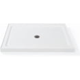 thumbnail image 3 of OUYAWEI 32x48in Acrylic Shower Base Rectangular Pan Center Stainless Steel Drain Slip Resistant Textured Bathroom, 3 of 7