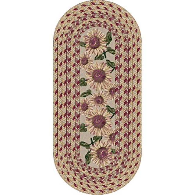 Brumlow Mills Sunflower Braid Kitchen Rug, 20Inch by 44Inch, Sunset