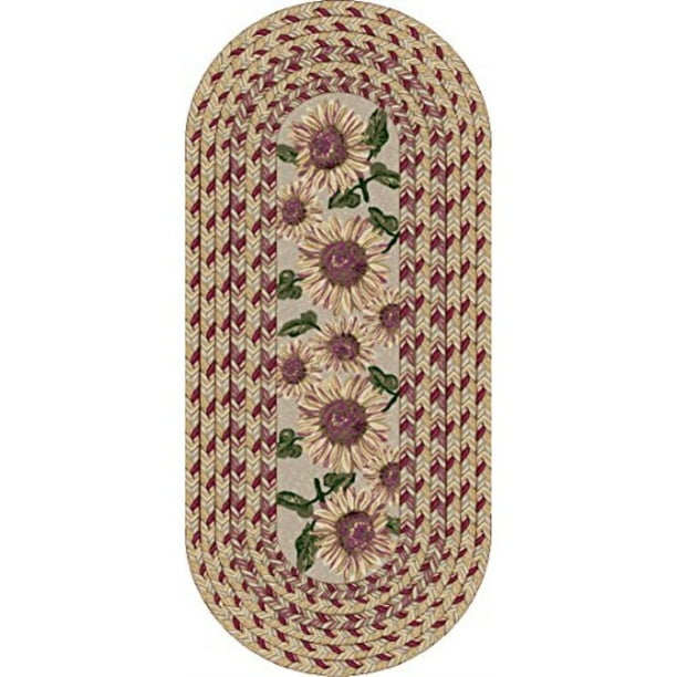 Brumlow Mills Sunflower Braid Kitchen Rug 20 Inch By 44 Inch Sunset Walmart Com Walmart Com
