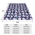 thumbnail image 3 of Rateoe crystal flower Skull Print Fuzzy Fleece Throw Blanket Extra Large,Super Soft,Fluffy and Warm Blankets for Couch,Bed,All Season Use (40"x30"), 3 of 8